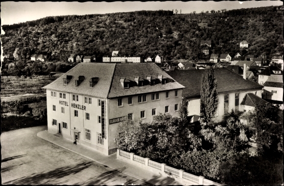 Postcard Plochingen am Neckar, Hotel Henzler, overall view