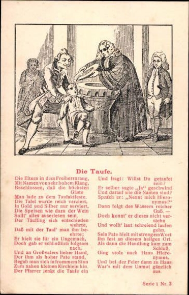 6 Postcard Münchhausen Series 1, 1-6