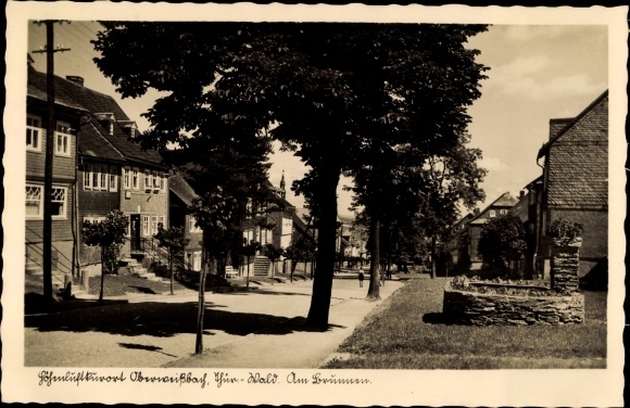 PC Oberweißbach im Weißbachtal Thuringia, at the fountain