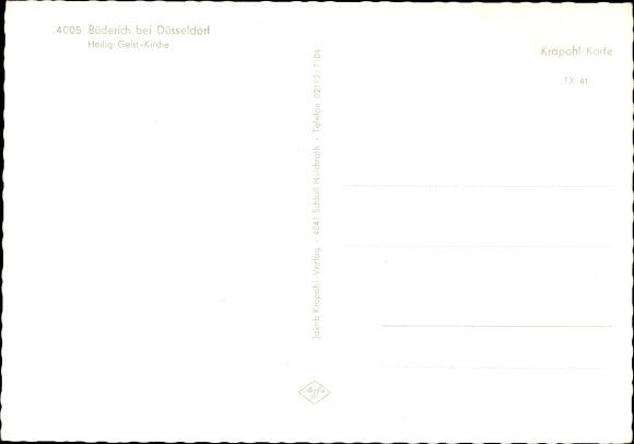 Postcard Büderich Meerbusch on the Lower Rhine, Heilig-Geist-Kirche