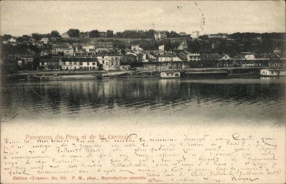 Postcard Le Pecq Yvelines, Panorama du, Pecq et de St Germain