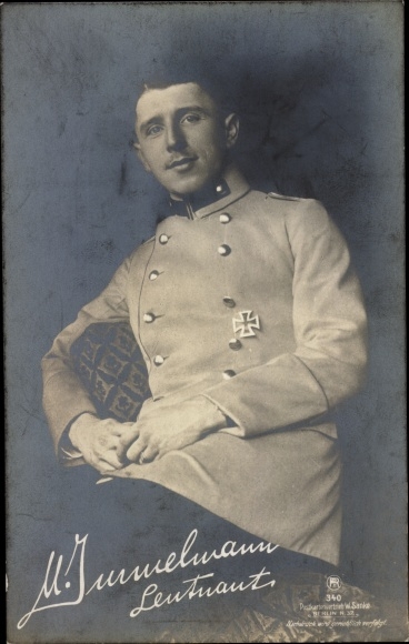 Ak Leutnant Max Immelmann, Portrait in Uniform, Orden Pour le Merite