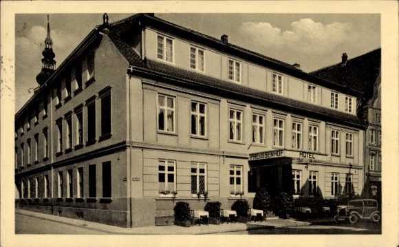 Ak Hansestadt Greifswald, Hotel Preußenhof, Inh. Johannes Karsten
