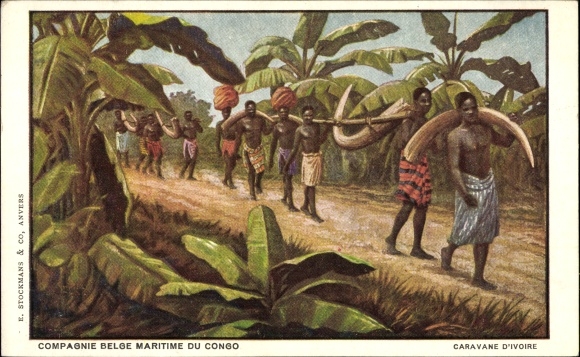 Künstler Ak Compagnie Belge Maritime du Congo, Ivory Caravan
