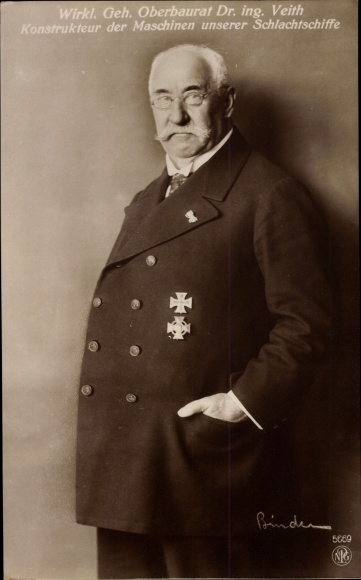 Postcard Real. go Chief Building Officer Dr. eng. Veith, designer of the engines of the battleships, NPG 5669