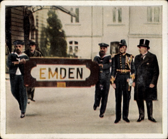 Sammelbild Die Nachkriegszeit Nr. 207, Februar 1933, Namensschild der Emden wird zurückgegeben