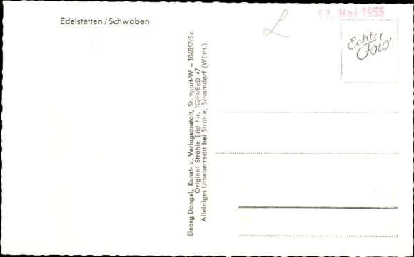 Postcard Edelstetten Neuburg an der Kammel Swabia, aerial photograph