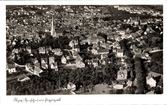 Postcard Alzey in Rheinhessen, aerial photograph