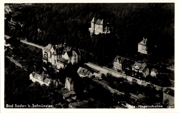 Ak Bad Soden Salmünster in Hessen, Stolzenberg, luchtfoto