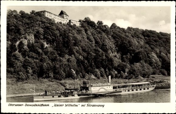 KP Fürstenberg an der Weser, Oberweser Dampfschiffahrt Kaiser Wilhelm