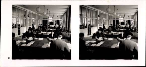 Stereo room image photo &quot;The NS model companies&quot;, III 37, No. 347, Bayr. Municipal Bank, Nuremberg