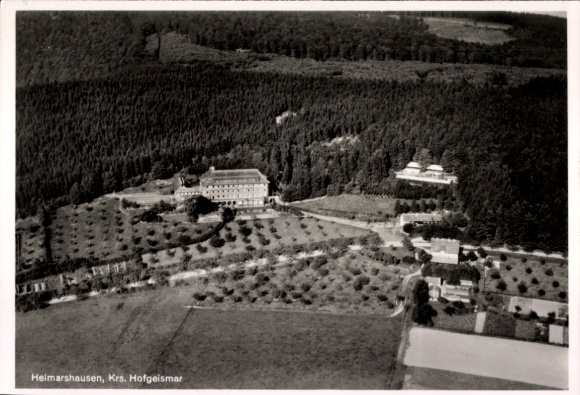 Postcard Heimarshausen Naumburg in Hesse, aerial photograph