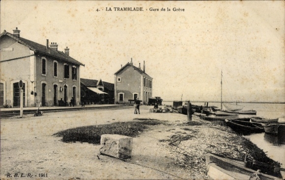 Postcard La Tremblade Charente Maritime, Gare de la Greve