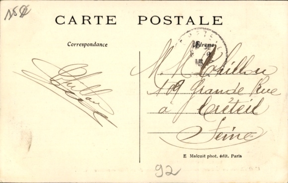Postcard Les Plessis Robinson Hauts de Seine, sleeping donkey, rider