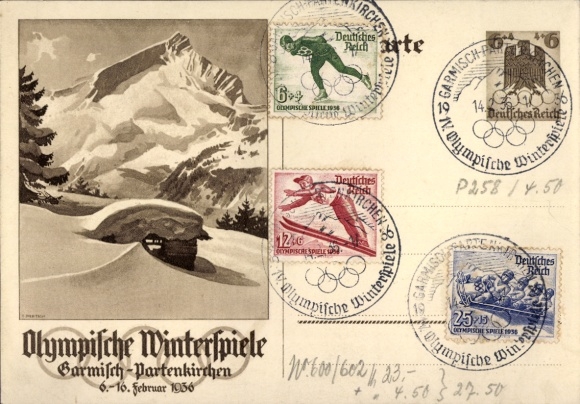 P 258 do USA, Garmisch Partenkirchen w Górnej Bawarii, Zimowe Igrzyska Olimpijskie 1936