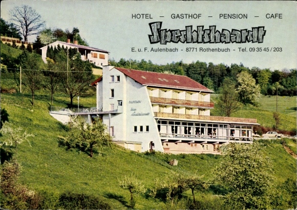 Postcard Rothenbuch im Spessart, Spechtshaardt, Hotel, Inn, Pension, Cafe