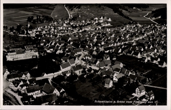 Postcard Schnaitheim Heidenheim an der Brenz, aerial photograph