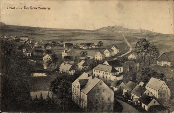 Ak Dorfschellenberg Leubsdorf in Sachsen, Totalansicht