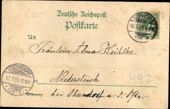 Chromo-Litho Gifhorn in Lower Saxony, school, preparation institute, Wimberg glass factory and Co.
