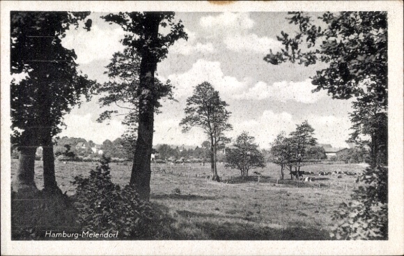 Postcard Hamburg Wandsbek Rahlstedt Meiendorf, landscape view
