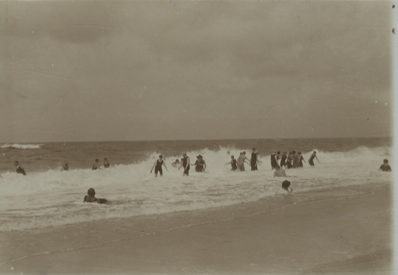 Original Foto Westerland auf Sylt, Gemischtenbad, um 1900