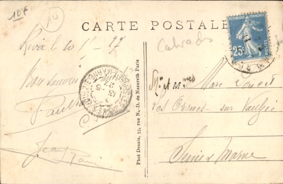 Postcard Ouistreham Riva Bella Calvados, Route de Lion