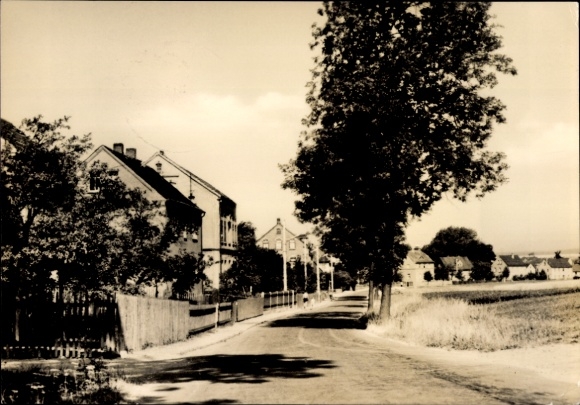 Postcard Reuth Neumark in Vogtland, main street