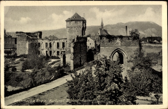 Postcard Andernach am Rhein, Andernach am Rhein, Electoral Palace, Ruins