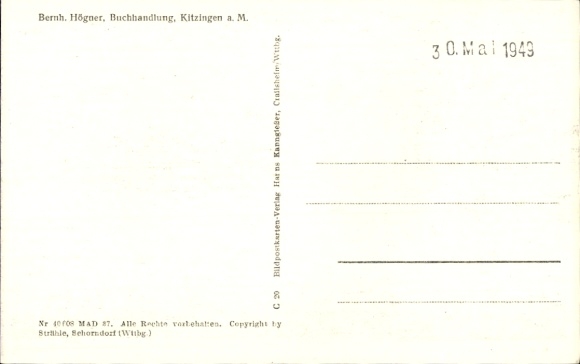 Postcard Kitzingen in Mainfranken Bavaria, aerial photograph