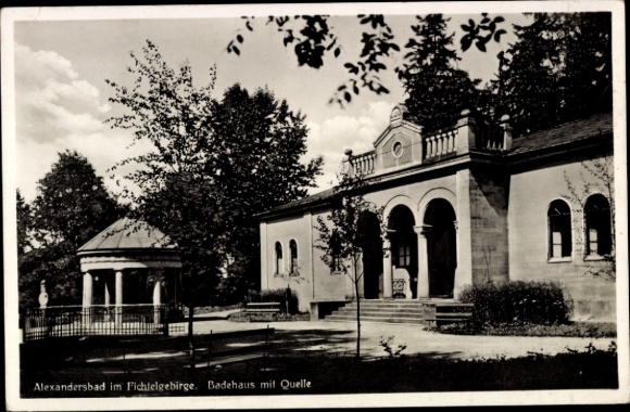KP Bad Alexandersbad w Fichtelgebirge Górna Frankonia, łaźnia ze źródłem, Alexandersbad, Fichtelge