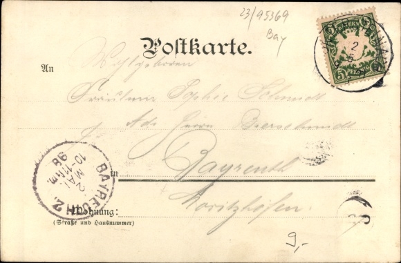 Ansichtkaart Untersteinach in het Frankische Woud van Beieren, panorama