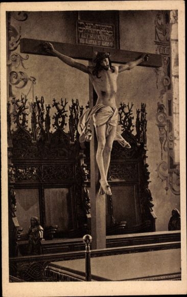 PC Freudenstadt in the Black Forest, crucifix, Protestant town church, 15th century