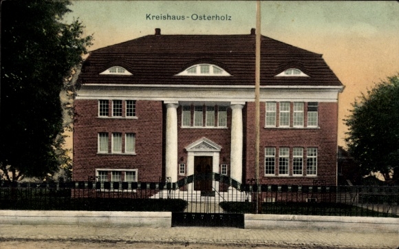 Ak Osterholz Scharmbeck in Nedersaksen, stadsdeelgebouw, historisch gebouw, prachtige architectuur...