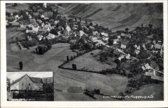 Postcard Limmersdorf Thurnau in Upper Franconia, Limmersdorf from the plane
