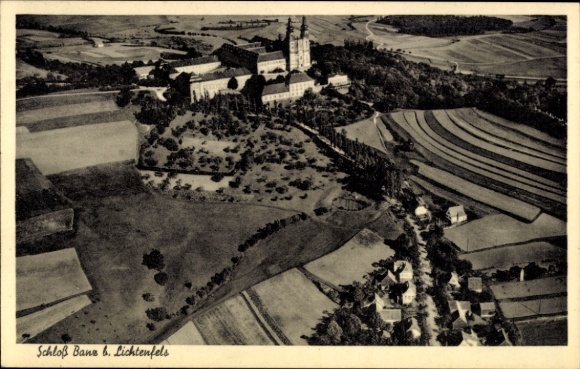 Postcard Bad Staffelstein am Main Upper Franconia, Banz Castle, aerial photograph