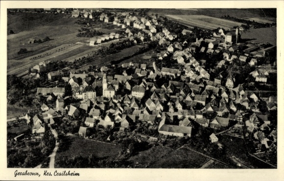 Ak Gerabronn in Württemberg, Fliegeraufnahme