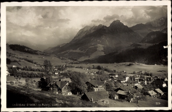 KP Château d'Œx Oex Kanton Vaud, widok ogólny, Rübly