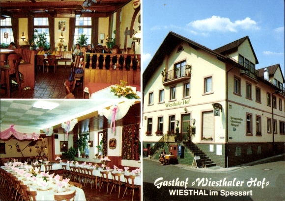 Postcard Wiesthal in Spessart Lower Franconia, Gasthof Wiesthaler Hof