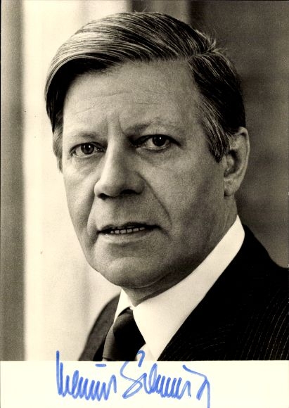 Postcard Helmut Schmidt, Federal Chancellor, SPD