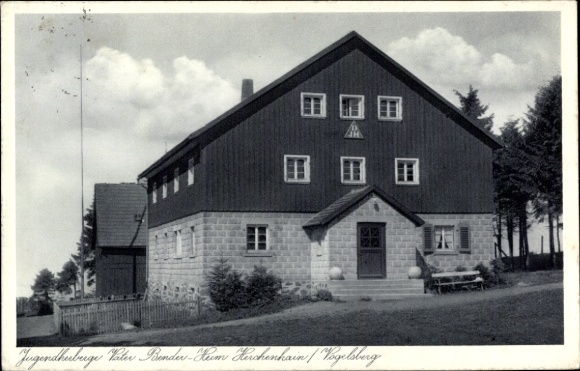 Postcard Herchenhain in Hesse, youth hostel Vater Bender Heim