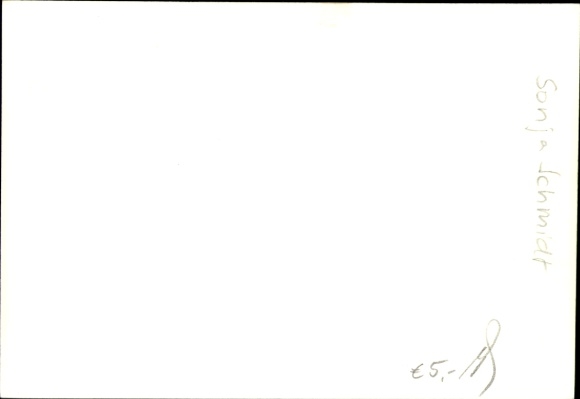Zdjęcie piosenkarki Sonji Schmidt, autograf