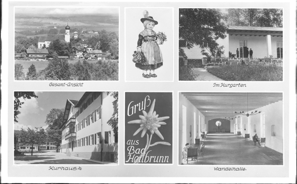 7 Glas Negative Bad Heilbrunn in Oberbayern, Postkutsche, diverse Ansichten