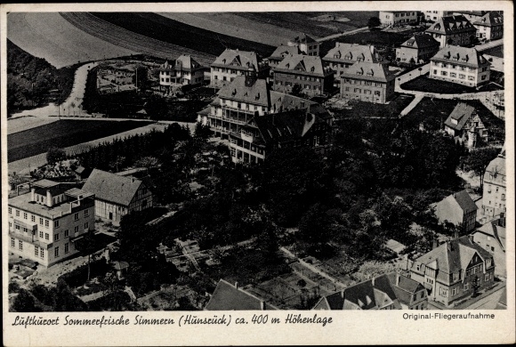 Postcard Simmern in the Hunsrück, aerial photo