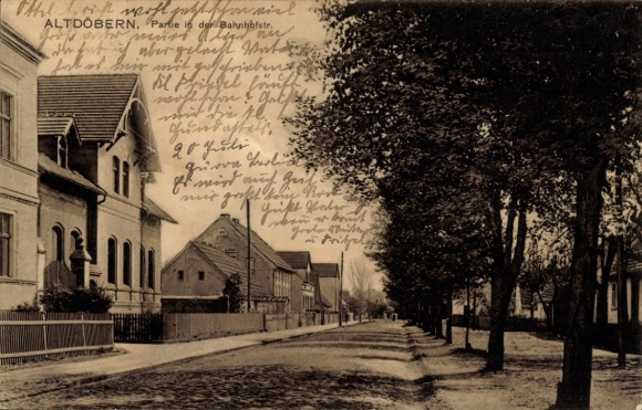 Postcard Altdöbern in Niederlausitz, Bahnhofstraße