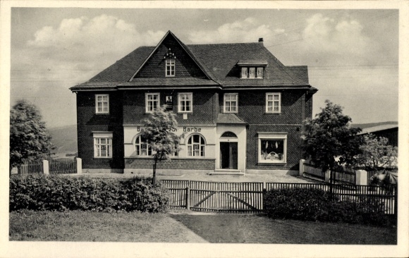 Ak Saalfeld an der Saale Thüringen, Gasthaus zur Barbe, neuerbaut, in herrlicher Lage, 15 Zimmer,