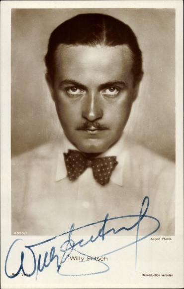 Ak Schauspieler Willy Fritsch, Portrait, Ross 4555/1, Autogramm