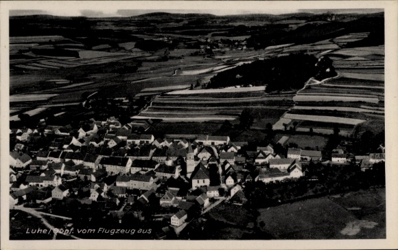 Postcard Luhe Wildenau in the Upper Palatinate, aerial photograph