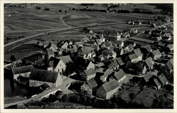 Ak Wilburgstetten in Midden-Franken, luchtfoto