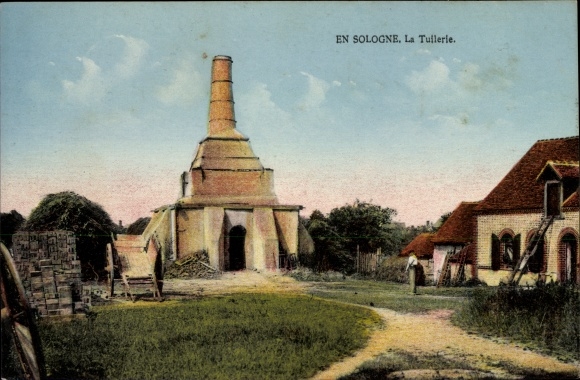 Postcard Loiret, In Sologne, the Tuilerie, Brennofen