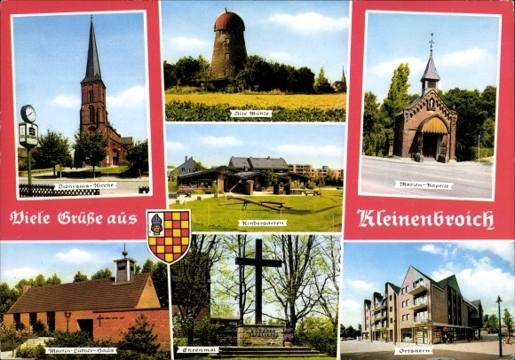 Ak Kleinenbroich Korschenbroich am Niederrhein, Kirche, Marienkapelle, Ehrenmal